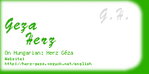 geza herz business card