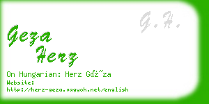 geza herz business card